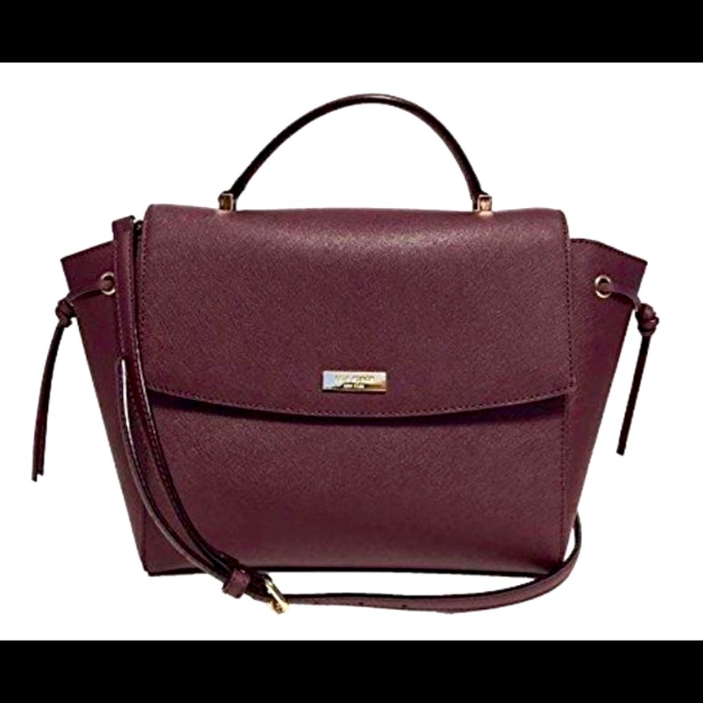 Kate Spade Laurel Way Lilah Crosshatched Leather Satchel